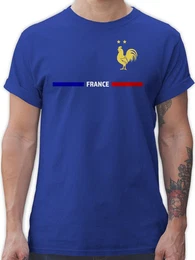 T-Shirt Frankreich Trikot Wappen, France mit Stolz, Franzsisches Fan-Motiv 2026 Fussball WM Fanartikel