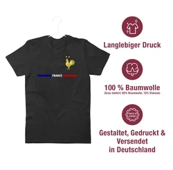 Shirtracer T-Shirt Frankreich Trikot Wappen Franzsisches Fan-Motiv (2024) Blau/Braun