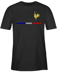 Shirtracer T-Shirt Frankreich Trikot Wappen Franzsisches Fan-Motiv (2024) Blau/Braun