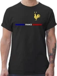 Shirtracer T-Shirt Frankreich Trikot Wappen Franzsisches Fan-Motiv (2024) Blau/Braun