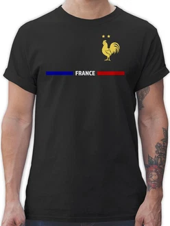 Shirtracer T-Shirt Frankreich Trikot Wappen Franzsisches Fan-Motiv (2024) Blau/Braun