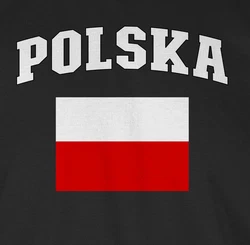 Shirtracer T-Shirt Polska Schriftzug mit Flagge, Polen, Poland, Polnisch Fußballem Fanartikel 
