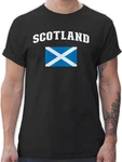 Shirtracer T-Shirt Schottland Schriftzug mit Flagge (2024) 2026