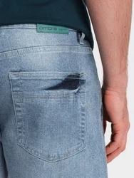 OMBRE Jeansshorts Denim-Shorts für Herren Dunkelgrün/Grün/Türkis/Blau