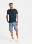 OMBRE Jeansshorts Denim-Shorts für Herren Dunkelgrün/Grün/Türkis/Blau