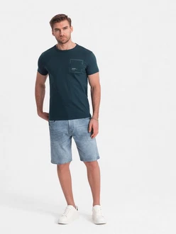 OMBRE Jeansshorts Denim-Shorts für Herren Dunkelgrün/Grün/Türkis/Blau