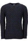 Carraig Donn Strickpullover Dunkelblau/Hellblau/Blau