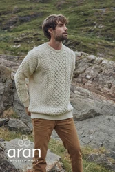 Carraig Donn Strickpullover Beige/Khaki/Braun/Bordeaux/Lila