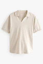 Next Poloshirt Piqu Polo-Shirt mit Reverskragen Khaki/Beige/Braun