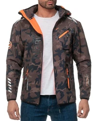 Geographical Norway Softshelljacke Herren Outdoor Jacke baroyaute Kaki/Orange