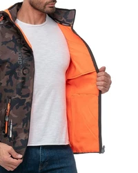 Geographical Norway Softshelljacke Herren Outdoor Jacke baroyaute Kaki/Orange