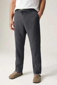 Next Stoffhose mit Kordelzug aus Leinenmischung 