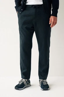 Next Stoffhose mit Kordelzug aus Leinenmischung Dunkelgrün/Grün/Dunkelblau/Türkis