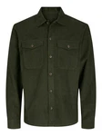 Jack & Jones Langarmhemd JJEJAY OVERSHIRT CORDUROY Dunkelgrün/Grün