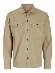 Jack & Jones Langarmhemd JJEJAY OVERSHIRT CORDUROY Braun/Khaki/Beige