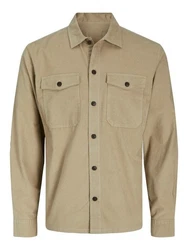 Jack & Jones Langarmhemd JJEJAY OVERSHIRT CORDUROY Braun/Khaki/Beige