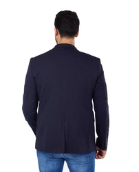 Denim Distriqt Jerseysakko Sportlich Jersey Sakko mit Stretch Navy