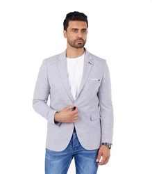 Denim Distriqt Jerseyblazer Sportliches Jersey Übergrößen Sakko mit Stretch Grau (58)