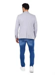 Denim Distriqt Jerseyblazer Sportliches Jersey Übergrößen Sakko mit Stretch Grau (58)