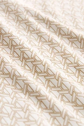Next Poloshirt Polo-Shirt mit Geoprint Beige/Khaki/Creme/Braun/Weiß