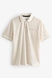 Poloshirt Polo-Shirt mit Geoprint (1-tlg)