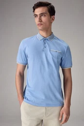 Poloshirt Polohemd mit elegantem Kragen (1-tlg)