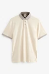 Next Polohemd mit elegantem Kragen Beige/Braun/Khaki/Creme