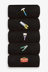 Next Socken mit Stickerei Schwarz