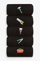 Kurzsocken Socken mit Stickerei (5-Paar)