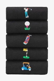 Bandeau-Bikini-Top Socken mit Stickerei (5-St)