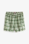 Next Badeshorts mit Print Grün/Dunkelgrün