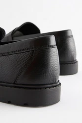 Next Sattel-Loafer aus gewalktem Leder (1) Schwarz