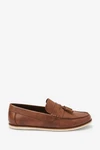 Next Loafer mit Prägung und Quaste Beige/Braun