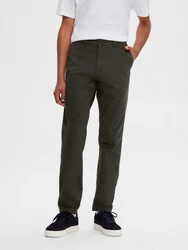 SELECTED HOMME Hose 'Miles' Khaki/Dunkelgrün