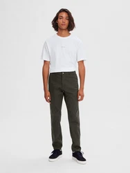 SELECTED HOMME Hose 'Miles' Khaki/Dunkelgrün