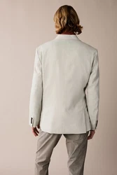 Next Leinensakko Blazer aus Leinengemisch Grau/Khaki/Hellblau