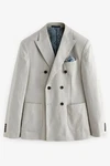 Next Leinensakko Blazer aus Leinengemisch Grau/Khaki/Hellblau