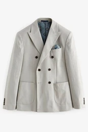 Leinensakko Blazer aus Leinengemisch (1-tlg)