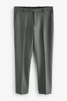 Next Motion Flex Stretch Anzug Slim Fit Hose Khaki/Dunkelgrün/Grün