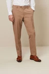 Next Motion Flex Stretch Anzug Slim Fit Hose Beige/Braun/Khaki