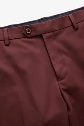 Next Motion Flex Stretch Anzug Slim Fit Hose Dunkelrot/Bordeaux/Rot