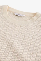 Next T-Shirt Relaxed Fit T-Shirt mit Seersucker-Struktur 