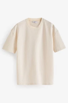 Next T-Shirt Relaxed Fit T-Shirt mit Seersucker-Struktur Next T-Shirt Relaxed Fit T-Shirt mit Seersucker-Struktur