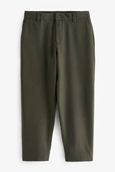 Next Stoffhose EDIT Relaxed Fit Twillhose Khaki/Dunkelgrün