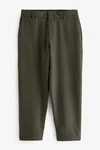 Next Stoffhose EDIT Relaxed Fit Twillhose Khaki/Dunkelgrün