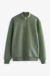 Next Kapuzensweatshirt Premium strukturiertes RV-Sweatshirt mit Kapuze Grün/Dunkelgrün/Hellgrün