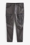 Next Slim Fit Cargohose mit Stretch und Reißverschluss Khaki/Dunkelgrau/Grau/Braun/Dunkelgrün