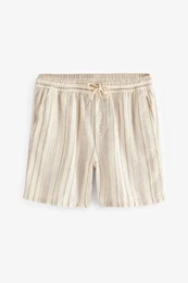 Webshorts Gestreifte texturierte Dock-Shorts (1-tlg)
