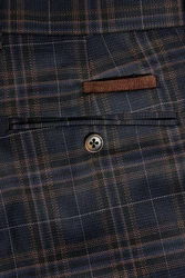 Next Anzughose Tailored Fit Hellblau/Dunkelblau/Dunkelrot