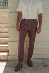 Next Anzughose aus Leinenmix Dunkelrot/Lila/Bordeaux/Rosa/Braun